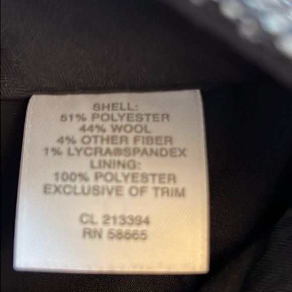 Classiques Entier - BLACK ivory TWEED wool blend cuffed dress pants - Picture 11 of 12